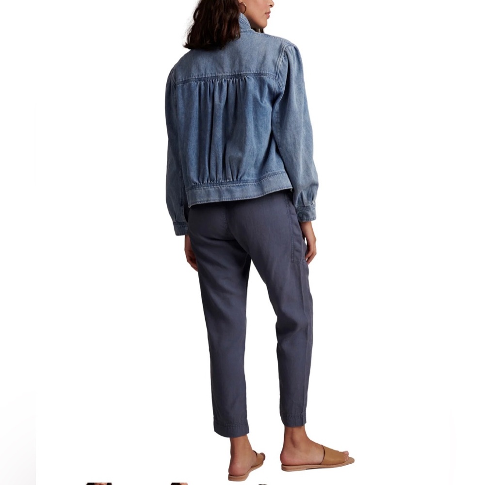 Splendid Collection Blue Washed Denim Utility Jacket - Picture 3 of 11